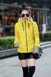 Winter Jacket women Outerwear solid hooded Coats Short - Shopizhu