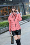Winter Jacket women Outerwear solid hooded Coats Short - Shopizhu