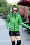 Winter Jacket women Outerwear solid hooded Coats Short - Shopizhu