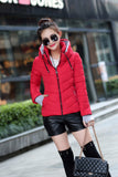 Winter Jacket women Outerwear solid hooded Coats Short - Shopizhu