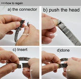 Hapiship 2018 Women's Jewelry 9mm Width Itanlian Elastic Charm Bracelet  Fashion Silver Stainless Steel Bangle ST-Silver