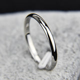 Titanium Steel  Rose Gold  Smooth  Simple Wedding Couples Rings Gift