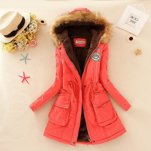 New Parkas Female Women Winter Coat Thickening Cotton Outwear - Shopizhu