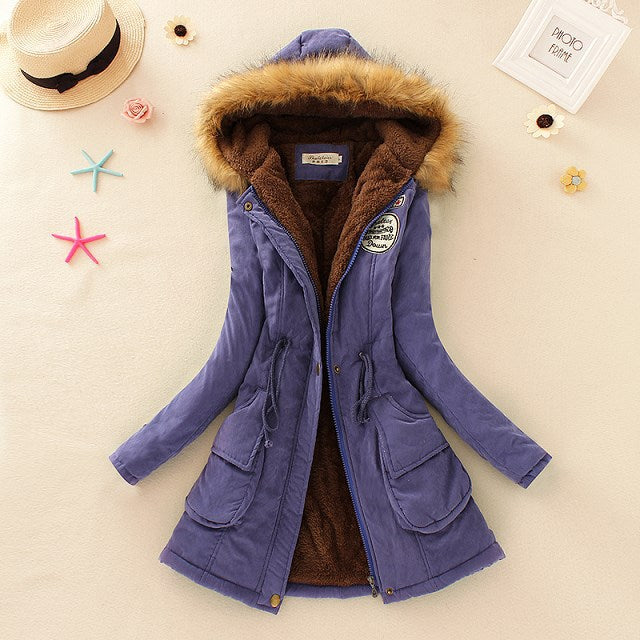 New Parkas Female Women Winter Coat Thickening Cotton Outwear - Shopizhu