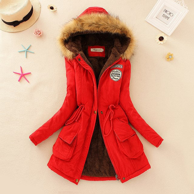 New Parkas Female Women Winter Coat Thickening Cotton Outwear - Shopizhu