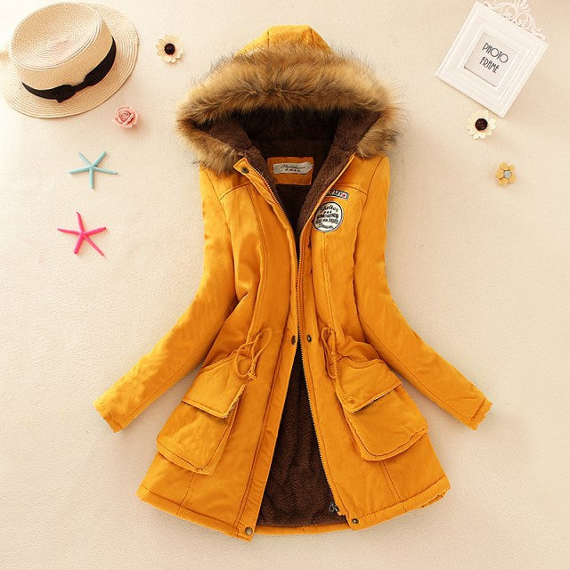 New Parkas Female Women Winter Coat Thickening Cotton Outwear - Shopizhu