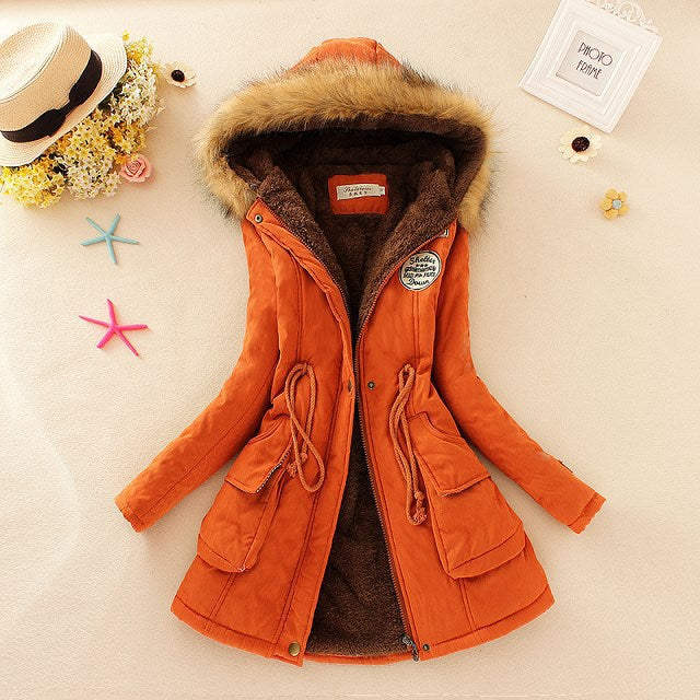 New Parkas Female Women Winter Coat Thickening Cotton Outwear - Shopizhu