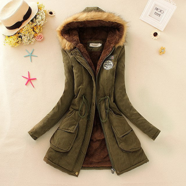New Parkas Female Women Winter Coat Thickening Cotton Outwear - Shopizhu