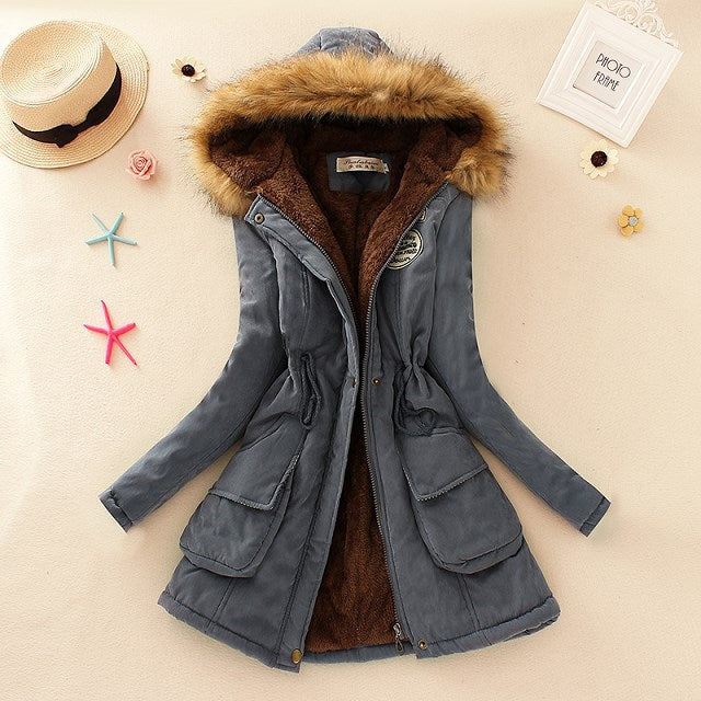 New Parkas Female Women Winter Coat Thickening Cotton Outwear - Shopizhu