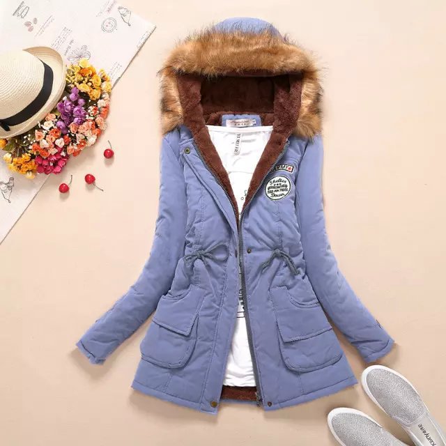 New Parkas Female Women Winter Coat Thickening Cotton Outwear - Shopizhu
