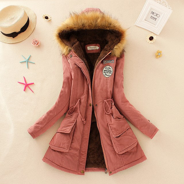 New Parkas Female Women Winter Coat Thickening Cotton Outwear - Shopizhu