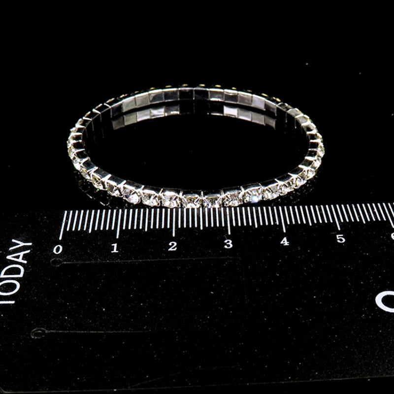 Fashion Crystal Stretch Shine Bracelets couple Wedding Bridal Gift