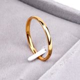 Titanium Steel  Rose Gold  Smooth  Simple Wedding Couples Rings Gift