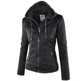 Winter Faux Leather Jacket Women Casual Basic Jackets Waterproof Windproof