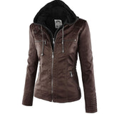 Winter Faux Leather Jacket Women Casual Basic Jackets Waterproof Windproof