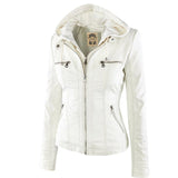Winter Faux Leather Jacket Women Casual Basic Jackets Waterproof Windproof