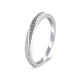 Rose Gold Color Wedding Ring Jewelry Top Quality Simple Cubic Zirconia Lovers