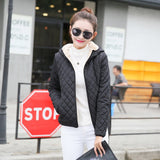 New Parkas basic jackets Female Women plus velvet lamb Cotton Winter - Shopizhu