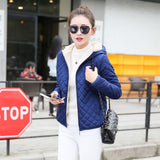 New Parkas basic jackets Female Women plus velvet lamb Cotton Winter - Shopizhu
