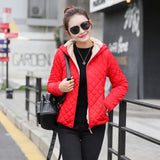 New Parkas basic jackets Female Women plus velvet lamb Cotton Winter - Shopizhu