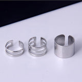 Gold Silver Rings Female Finger Rings Set for Women Jewelry 1 Set/3 Pcs Punk