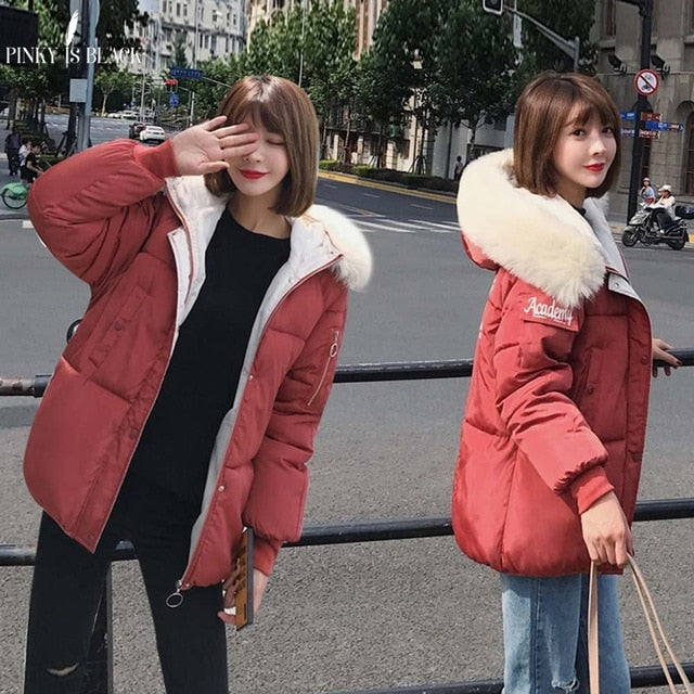 PinkyIsblack Winter Jacket Women New Fashion Slim Parka Cotton Clothing