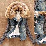Fashion Good Quality Winter Women Jeans Coat Fleece Short Denim - Shopizhu