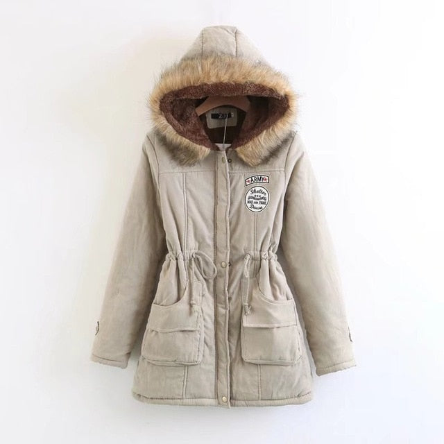 New Parkas Female Women Winter Coat Thickening Cotton Outwear - Shopizhu
