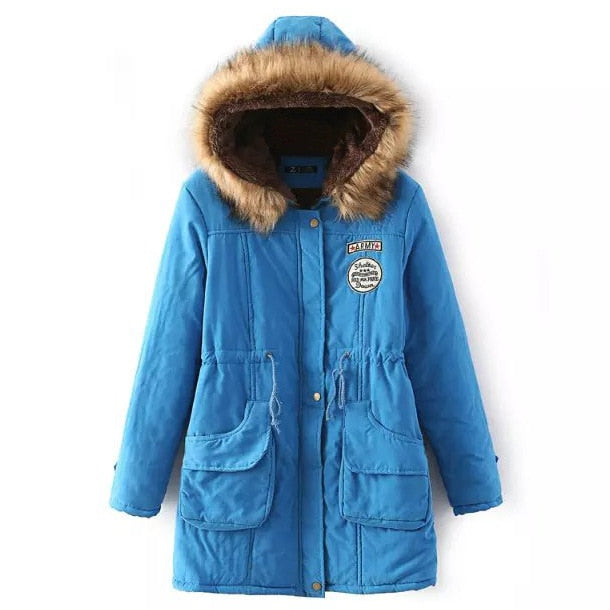 New Parkas Female Women Winter Coat Thickening Cotton Outwear - Shopizhu