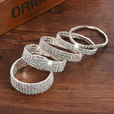 Fashion Crystal Stretch Shine Bracelets couple Wedding Bridal Gift