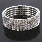 Fashion Crystal Stretch Shine Bracelets couple Wedding Bridal Gift