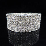 Fashion Crystal Stretch Shine Bracelets couple Wedding Bridal Gift