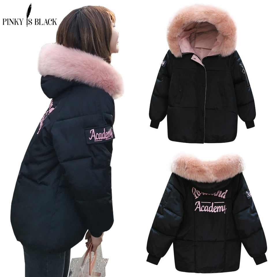 PinkyIsblack Winter Jacket Women New Fashion Slim Parka Cotton Clothing