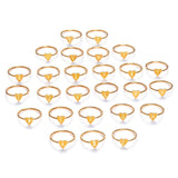 Gold Silver Color Heart Letters Rings For Women Name Ring Set Party Jewelry