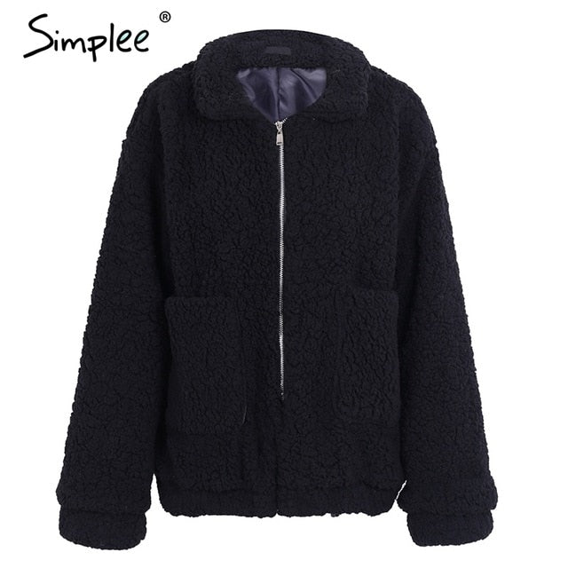 Jacket coat Winter warm hairly jacket Women autumn ladies outerwear female overcoat - Shopizhu