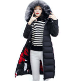 Female Hooded coat warm long jacket feminin - Shopizhu