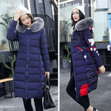 Female Hooded coat warm long jacket feminin - Shopizhu