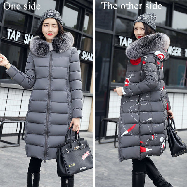 Female Hooded coat warm long jacket feminin - Shopizhu