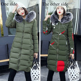 Female Hooded coat warm long jacket feminin - Shopizhu