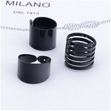 Gold Silver Rings Female Finger Rings Set for Women Jewelry 1 Set/3 Pcs Punk