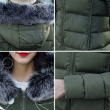 Female Hooded coat warm long jacket feminin - Shopizhu